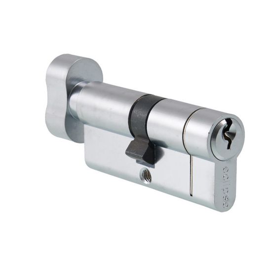 eclipse euro  cylinder 6 pin lock with thumbturn 70mm satin chrome