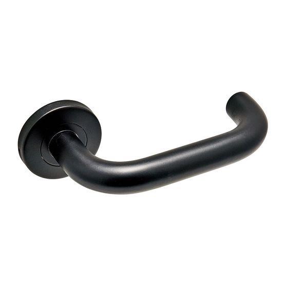eclipse stainless steel safety lever rose black handle