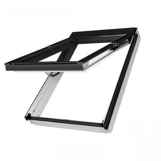 fakro fpw white painted top hung roof window