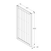 Forest Gardens Pressure Treated Featheredge Gate 6ft (1.80m high) diagram