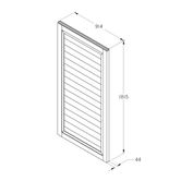 Forest Gardens Pressure Treated Square Lap Gate 6ft (1.83m high) diagram
