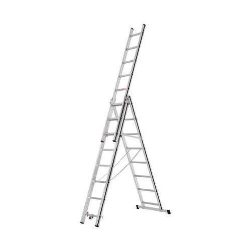 Hymer AluPro 3 Section Black Line Fixed Stabiliser Bar Combination Ladder 2.32m 5.11m