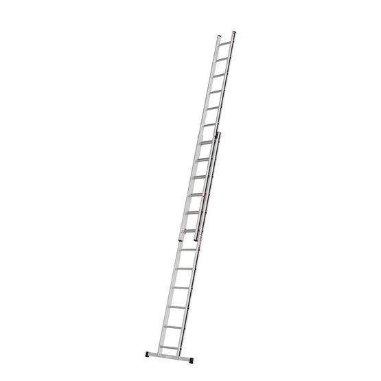 Hymer Black Line Square Rungs 2 Section Extension Ladder