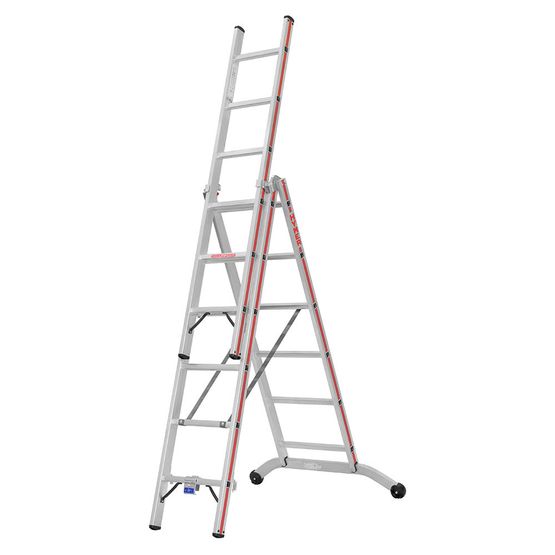 Hymer Red Line Industrial 3 section Combination Ladder 1.87m 4.11m