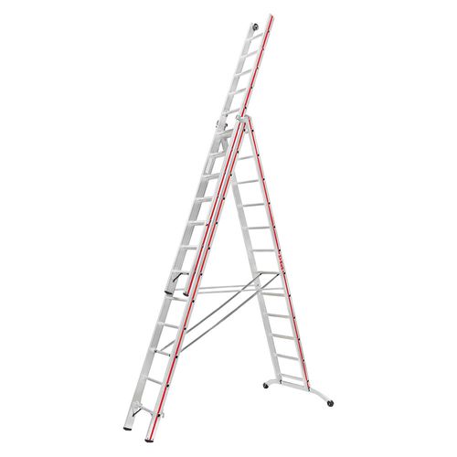 Hymer Red Line Industrial 3 section Combination Ladder 3.63m 8.66m
