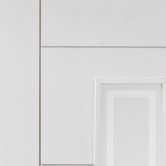 jb kind barbican white primed internal etched glazed door close up