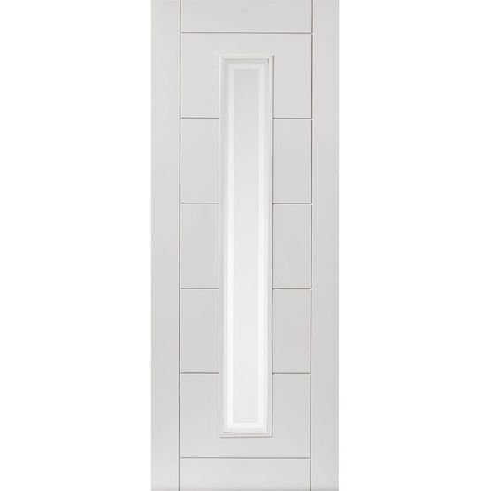 jb kind barbican white primed internal etched glazed door