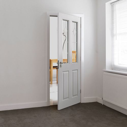 jb kind canterbury grained white primed 2 light etched glazed door white room lifestyle