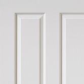 jb kind canterbury grained white primed panelled door close up