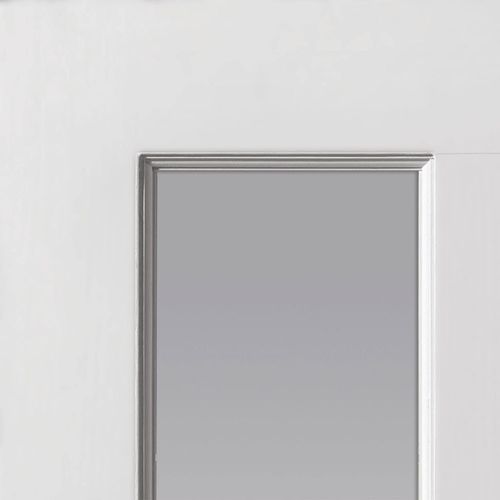jb kind canterbury smooth white primed 2 light glazed door close up