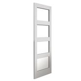 jb kind cayman white primed 4l glazed internal door angled