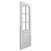 jb kind classique white primed internal 6 light clear glazed door angled