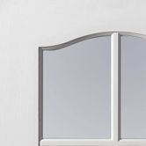 jb kind classique white primed internal 6 light clear glazed door close up