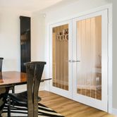 jb kind cottage white primed internal 1 light clear glazed door dining room lifestyle