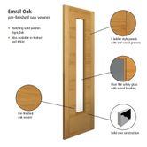 jb kind emral oak 1l glazed internal door technical