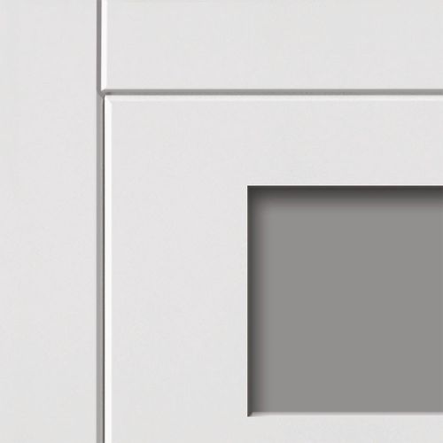 jb kind quattro 4 light glazed white primed internal moulded door close up