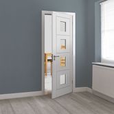 jb kind quattro 4 light glazed white primed internal moulded door denim walls lifestyle