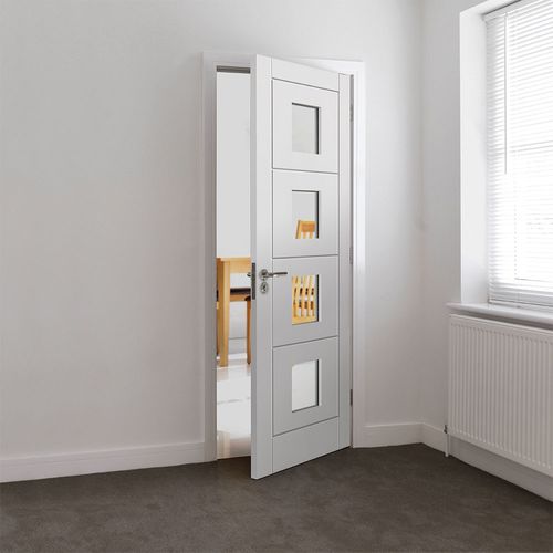 jb kind quattro 4 light glazed white primed internal moulded door white room lifestyle