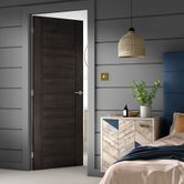 JB Kind Tigris Cinza Contemporary Fully Finished Dark Grey Internal Door lifestyle