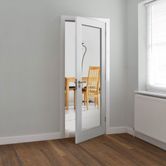 jb kind tobago white primed 1l glazed internal door white room walnut floor lifestyle