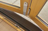 JELD WEN Kinsley Folding Fully Finished Oak Hardwood Glazed with Clear Glazing Patio Doorset hinge