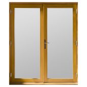 JELD-WEN Kinsley Fully Finished Oak Hardwood Clear Glazed French Patio Door