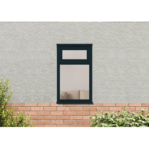 JELD WEN Stormsure Anthracite Grey Fixed Timber Casement 2 Panel Double Glazed Window   625mm x 1045mm lifestyle