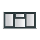 JELD-WEN Stormsure Anthracite Grey Timber Casement 4 Panel Double Glazed Window 