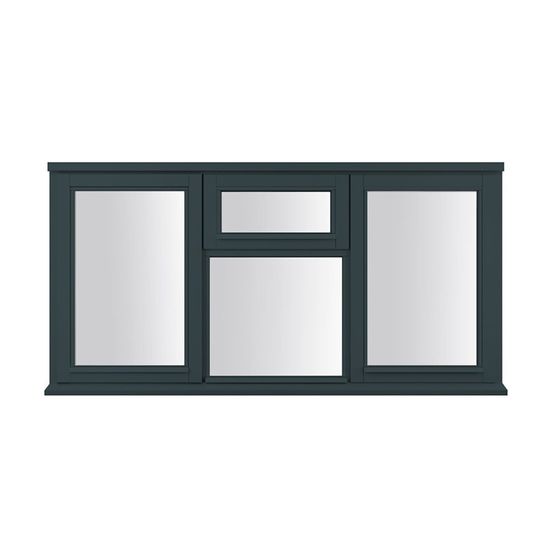 Video of JELD-WEN Stormsure Anthracite Grey Timber Casement 4 Panel Double Glazed Window 