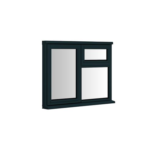 JELD WEN Stormsure Anthracite Grey Left Hand Timber Casement 3 Panel Double Glazed Window   1195mm x 1045mm angle