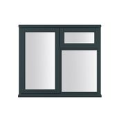 JELD-WEN Stormsure Anthracite Grey Timber Casement 3 Panel Double Glazed Window 