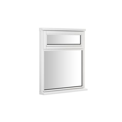 JELD WEN Stormsure White Fixed Timber Casement 2 Panel Double Glazed Window   625mm x 1045mm angle