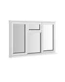 JELD WEN Stormsure White Fixed Timber Casement 4 Panel Double Glazed Window   1765mm x 1045mm angle
