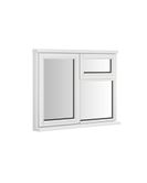 JELD WEN Stormsure White Left Hand Timber Casement 3 Panel Double Glazed Window   1195mm x 1045mm angle