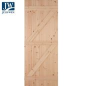 JELD-WEN Cottage Unfinished Natural Softwood External Front Door - 2032mm x 813mm (80 inch x 32 inch)