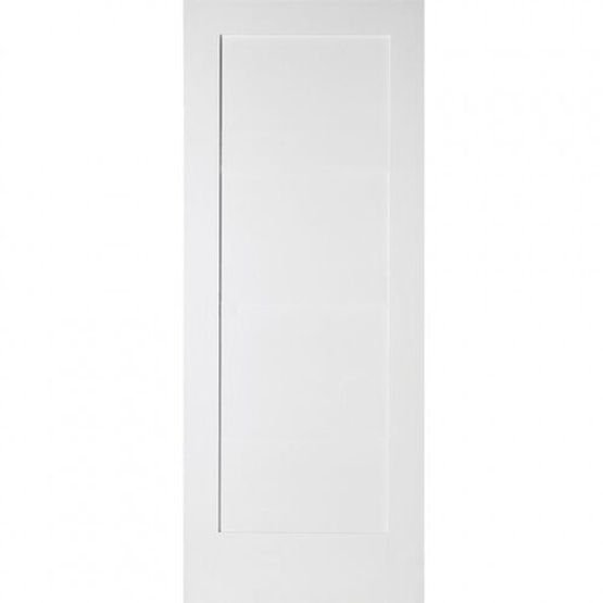 jeldwen white primed shaker 1 panel sliding barn door  elegant track235611