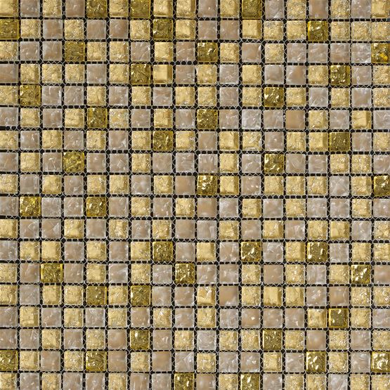 Johnson Tiles Jewelstone Gold Mix Glass and Natural Stone Wall Tile