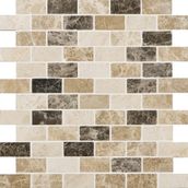 Johnson Tiles Natural Mosaics Light/Dark Brick Polished Stone Wall Tile