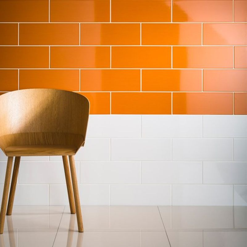 Johnson Tiles Orange Gloss Glazed, Orange Floor Tiles Bathroom