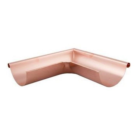 lindab copper gutter half round external angle