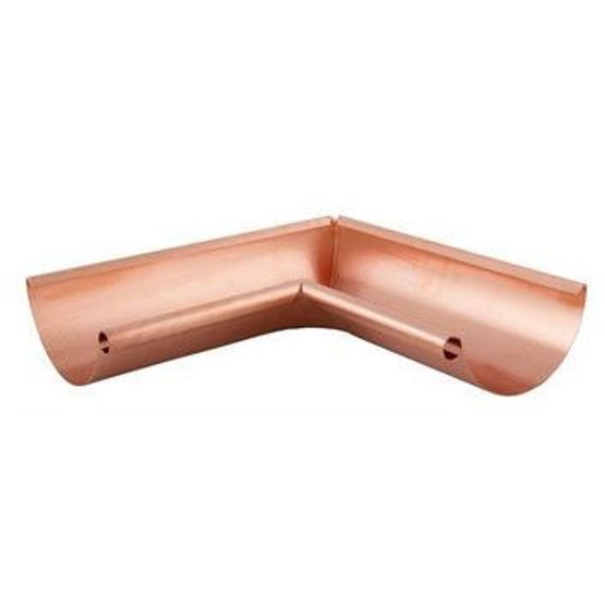 lindab copper gutter half round internal angle