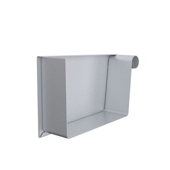 lindab majestic galvanised rectangular right hand stop end 140mm x 100mm