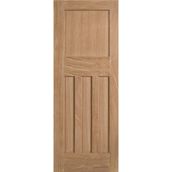LPD DX 1930s Edwardian 4 Panel Unfinished Oak Internal Door