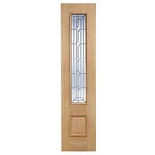 LPD Empress Victorian Unfinished Oak with Bevelled Double Glazing External Sidelight - 1981mm x 457mm (78 inch x 18 inch)