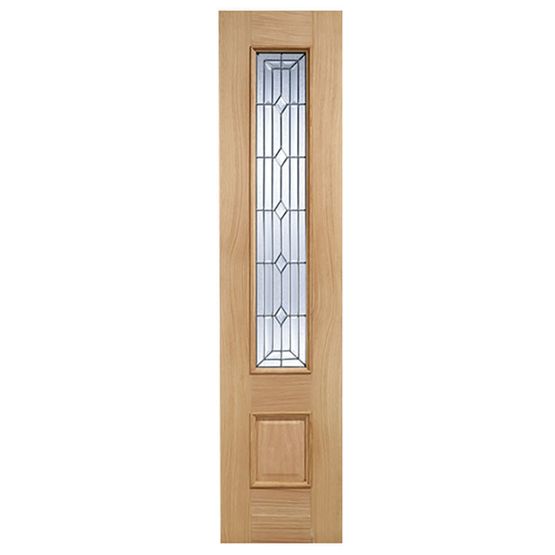 LPD Empress Victorian Unfinished Oak with Bevelled Double Glazing External Sidelight   1981mm x 457mm (78 inch x 18 inch)