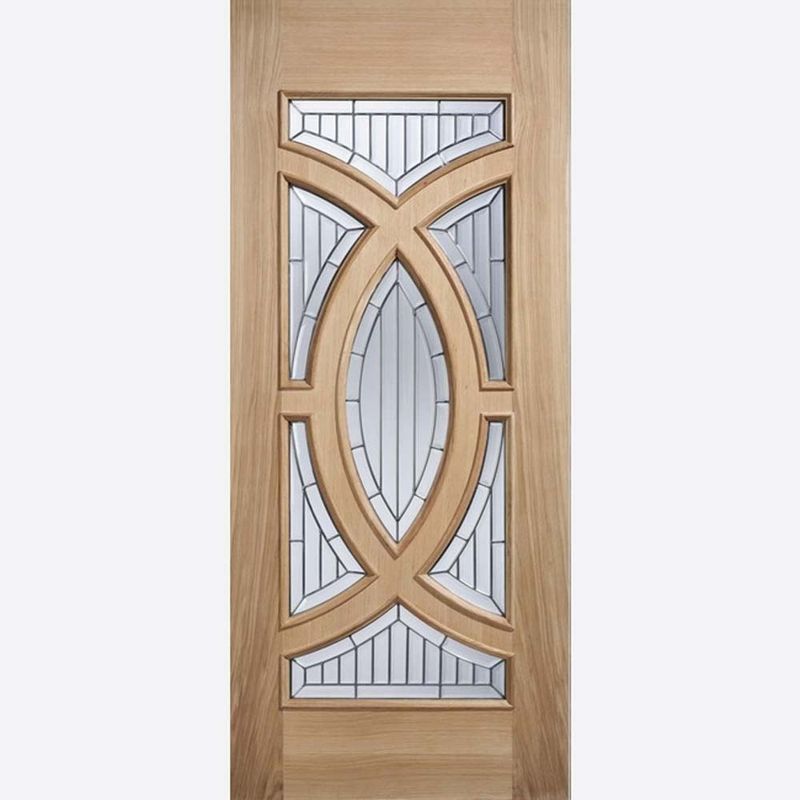 LPD Majestic Victorian Unfinished Oak with Bevelled Double Glazing External Front Door