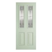 LPD Malton Victorian Fully Finished Light Green Composite Glazed with Obscure Glazing External Front Door