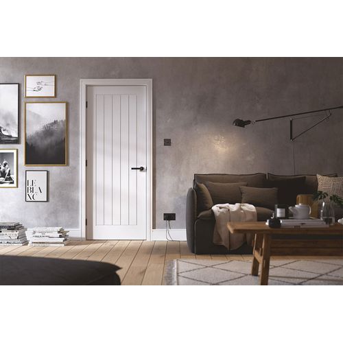 lpd mexicano white primed flush door living room lifestyle