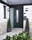 LPD Newbury Contemporary Fully Finished Anthracite Grey Composite Glazed with Obscure Glazing Front Door lifestyle