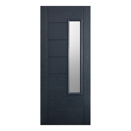 LPD Newbury Contemporary Fully Finished Anthracite Grey Composite Glazed with Obscure Glazing Front Door